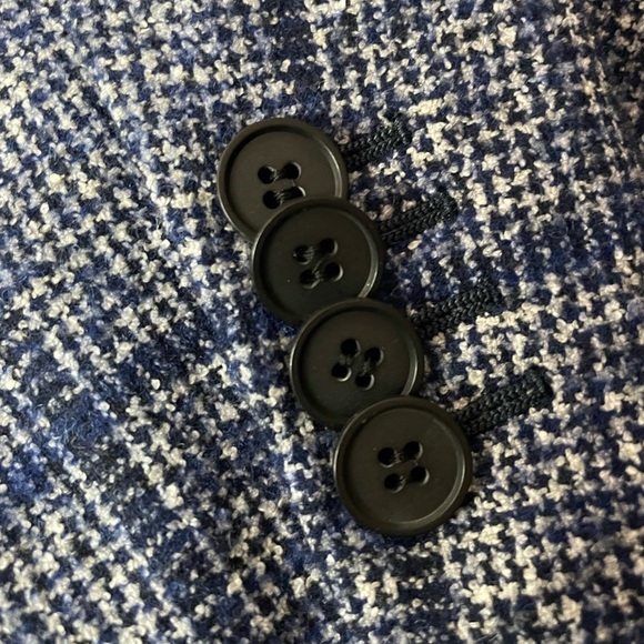 SUISTUDIO • Cameron Single Breasted Wool Blend Blazer Blue Check Size 46R US 18 - Picture 2 of 14